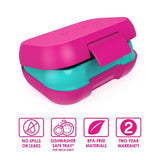 Bentgo Kids' Leak Proof Snack Container - Fuchsia/Teal