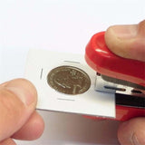 100x Staple Coin Holder Display Clear Window Storage Protect Penny Cent 33/35mm