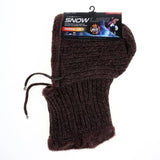 Neck Warmer & Face Mask Adults Ultra Heat Retention Ski Thermal Lined - Brown
