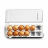 Madesmart 34.3cm 12-Egg Holder Storage Organiser Container w/ Snap-On Lid White