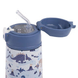 Oasis Double WallInsulated Kids Drink Bottle Stainless Steel 400ml Dinosaur Land