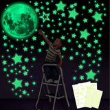 435Pcs Wall Glow In The Dark Stars & Moon Stickers Decal Kids Nursery Bed Room