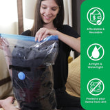 Vacuum Storage Bags Reusable space savers Pack of 8 (4 Large + 4 Medium)