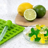 53 Cavity Silicone Gummy Bear Mold Candy Chocolate Jelly Ice Moulds - Blue Tray