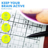 4 x A5 Sudoku Book Puzzle 160 Pages Brain Game Easy Medium Hard