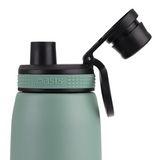 Oasis Stainless Steel Insulated Sports Bottle Screw Cap 780ml Sage Green