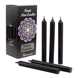Pack of 20 Mini Candle Magic Wicca Candles Rituals - Vetiver Protection Black