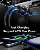 USB C Fast Car Charger 60W Type C Car Adapter PD 45W 30W 25W 20W QC4.0 Dual Port