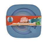 4 Pieces Square Nested Food Storage Set Freezer Safe Multicolour Lunch Box