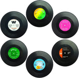 Coasters Set Of 6, Retro Vinyl Record Coasters For Drinks