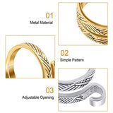 1x Thimble Finger Knitting Loop Crochet Ring Adjustable Guides Sewing Gold