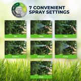 Garden Greens Garden Hose Set Coil Design 7 Dial Spray Gun & Fittings 15m