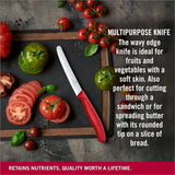 1PK Victorinox - Multi-Purpose Knife Red 11cm Kitchen Serrated
