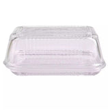 Kitchenworks Glass Butter Dish Thick Durable Glass Premium Dishwasher Safe
