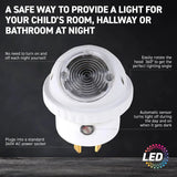 1PCE Night Light LED Plug In Auto Sensor 360 Degree Swivel Head SAS Electrical