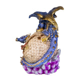 Dragon on Egg with Crystal Polyresin Yoga Meditation
