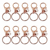 10PCS Swivel Lobster Clasp Clips Hook Alloy Key Ring Split Keychain Durable