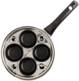 Wiltshire Classic Egg Poacher 4 Cup Soho 18/10 Stainless Steel Clear
