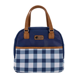 Lunch Bag Tote Insulated Cali Lunch Storage Container Indigo Gingham Blue