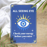 All Seeing Eye Metal Sign Home Signs Hanging Sign Wall Decor protection
