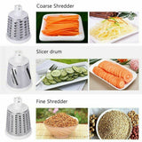 Kitchen Vegetable Food Manual Rotary Drum Grater Chopper Slicer Fruit Cutter