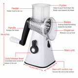 Kitchen Vegetable Food Manual Rotary Drum Grater Chopper Slicer Fruit Cutter
