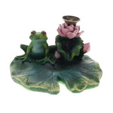 Lily Pad Frog Resin Backflow Cone Burner meditation Incese Cone