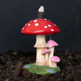 Mushroom Backflow Incense Burner Holder Meditation Decor