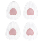 2 Pair Heel Cushion Set Protective Women Girls With Forefoot Pad Clear Silicone