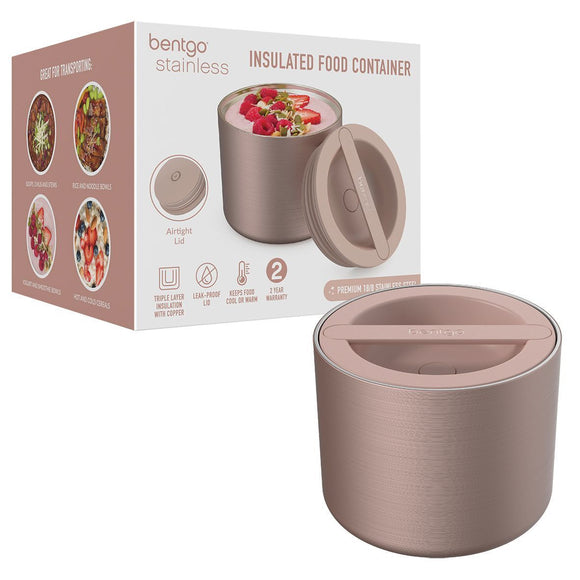 Bentgo 560mL Stainless Steel Insulated Lunch Box - Rose Gold