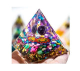 Colour Agate Crystal Generator Pyramid Egyptian Healing Chakra Resin