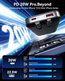 Mini Power Bank 10000mAh 22.5W Portable Powerbank Built-in Cable 3IN1 USB-C