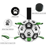 Interactive Pet Football Dog Toys Grab Tabs Outdoor Training Soccer Chew Balls