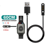 2-Pin Universal USB Data Charging Cable Magnetic Charger For Smart Watch 60cm