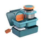 OmieBox UP Hot & Cold Lunch Box Kids Food Storage Container - Teal Green