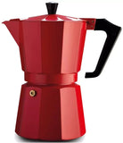 Pezzetti ItalExpress Aluminium Stovetop Espresso Coffee Maker 6 Cups Red