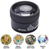 1PK Pocket Jewellers Eye Loupe Magnifier Jewelry Coin Magnifying Glass Black HG