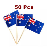 50x Australian Flag Toothpicks – Party Picks for Australia Day