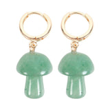 Aventurine Mushroom Earrings Jewellery Gift Healinh Powerful Relaxation