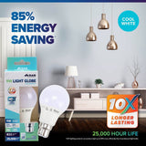 1PK Bulb 9W LED Cool White Bayonet B22 Energy Saving Lasting Light Globe
