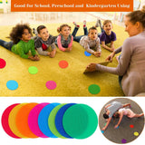 Round Carpet Marker Spot Sit Dot For Classroom Sport Easy Teach Tool Gameorange, Blue, Green, Red, Purple, Yellow30pcs