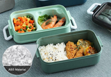 Lunch Box Food Containers Microwave Stainless Portable Dinnerware-Green