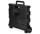 Foldable Shopping Basket Portable Folding with Wheels Grocery Cart Trolley Crate