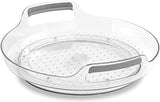 Madesmart Shallow Portable Turntable Non Slip Lined Base Plastic Clear 27cm