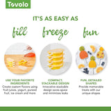 Tovolo Stackable Ice Pop Mould Block Iceblock Popsicle Set 4 - Pineapple