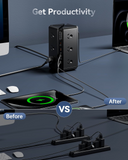 Tower Power Strip USB C Powerboard Surge Protector 12-Outlet 24W 4USB 2USB-C