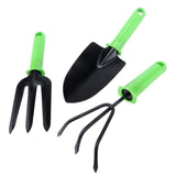 SET 3PCE Garden Hand Tool Set High Quality Comfortable Garden Greens Fork Trowel
