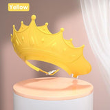 Adjustable Kids Baby Shower Cap Children Bath Wash Hair Eye Care Crown Yellow