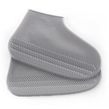 Grey Waterproof Silicone Shoe Cover Protective Water Rubber Boot Overshoe Large