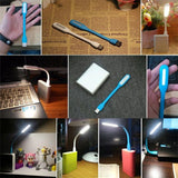 5x Bendable Flexible USB LED Light Lamp Keyboard Laptop Camping lights Assorted